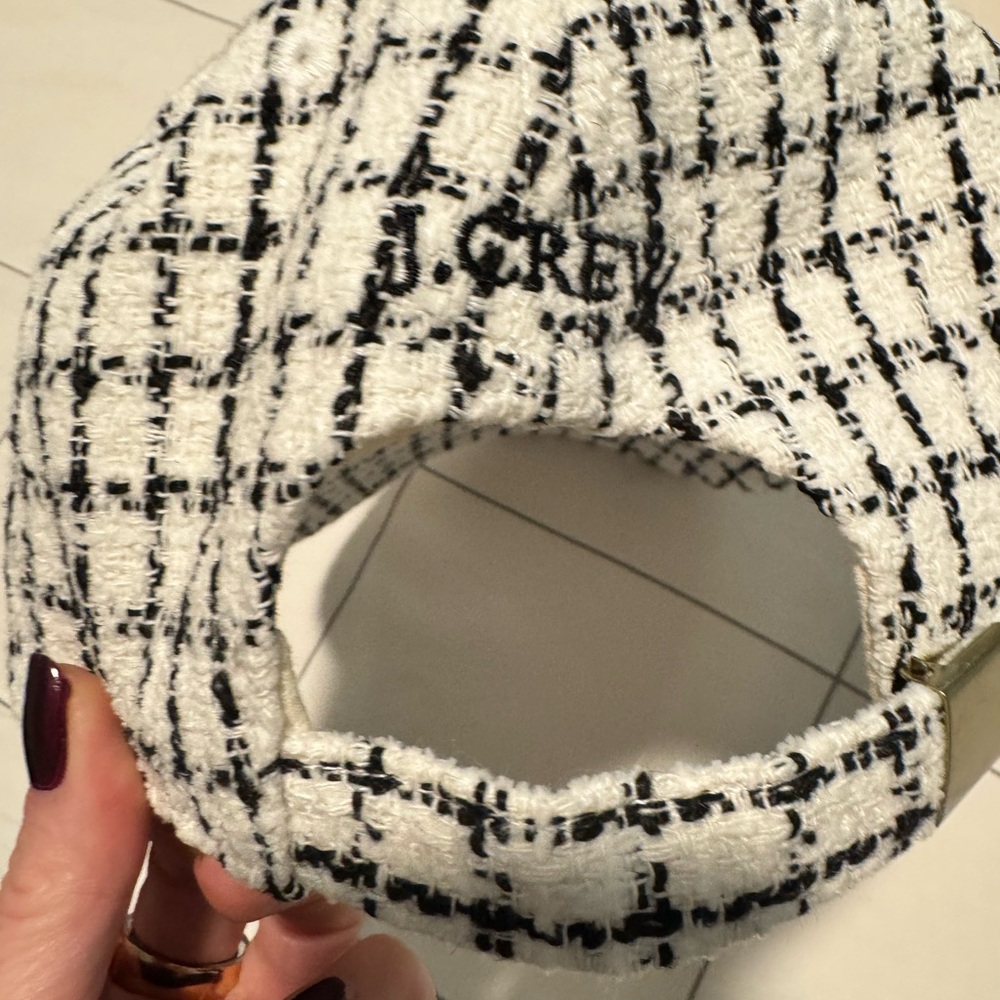 J. Crew Black and White Tweed Hat - Picture 2 of 4